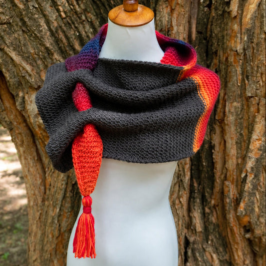 Comet Keyhole Scarf Crochet Pattern