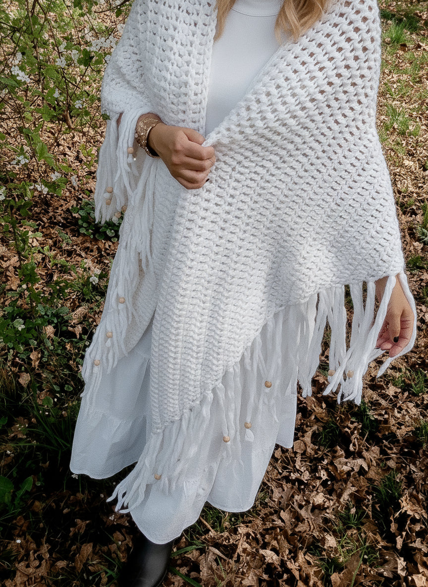 Chunky Triangle Shawl Crochet Pattern