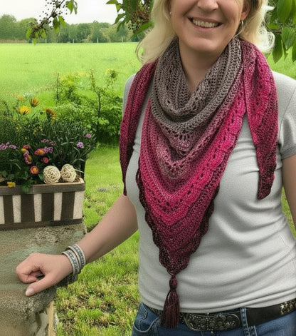 Top-Down Triangle Shawl Crochet Pattern