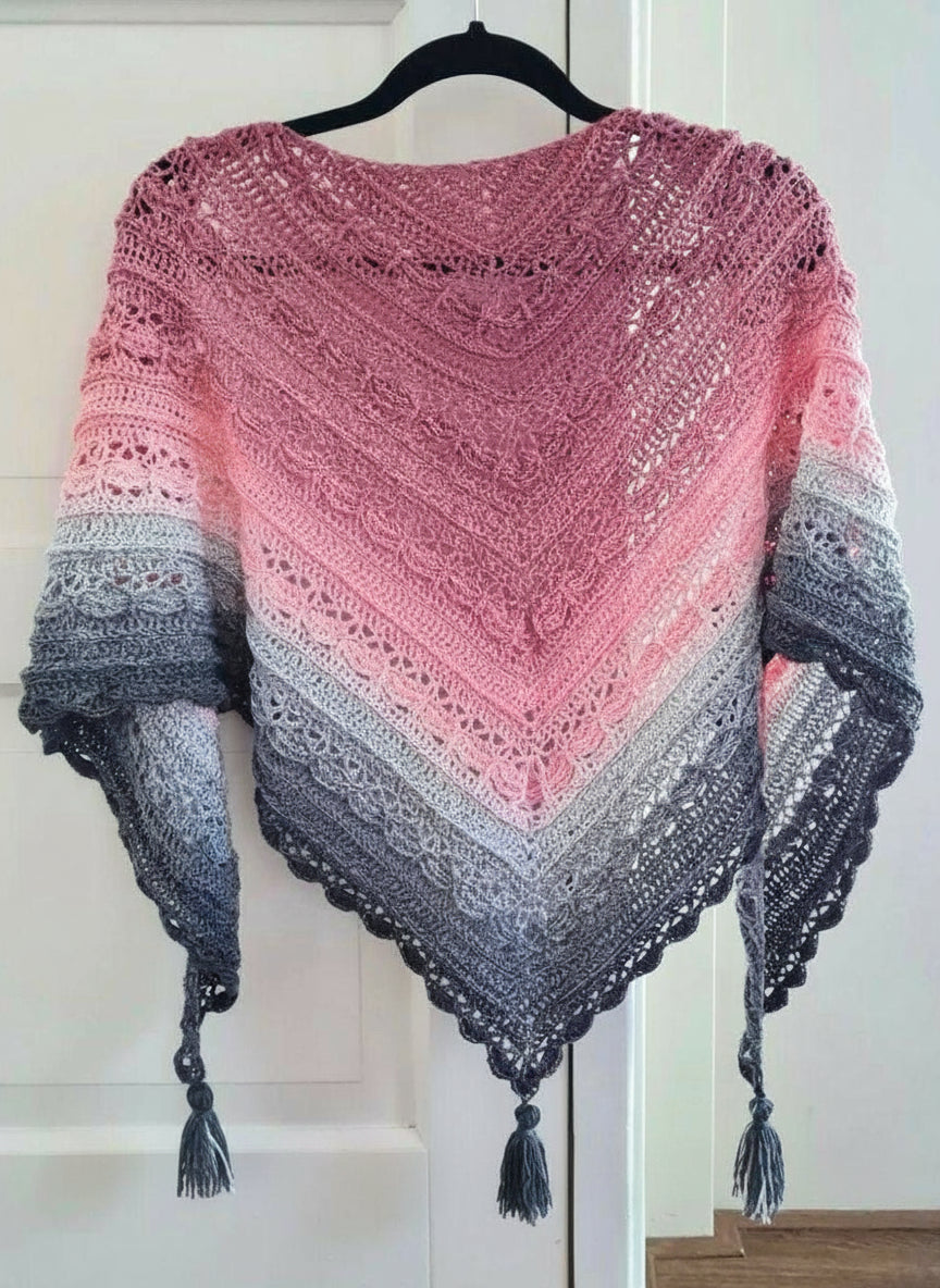 Top-Down Triangle Shawl Crochet Pattern