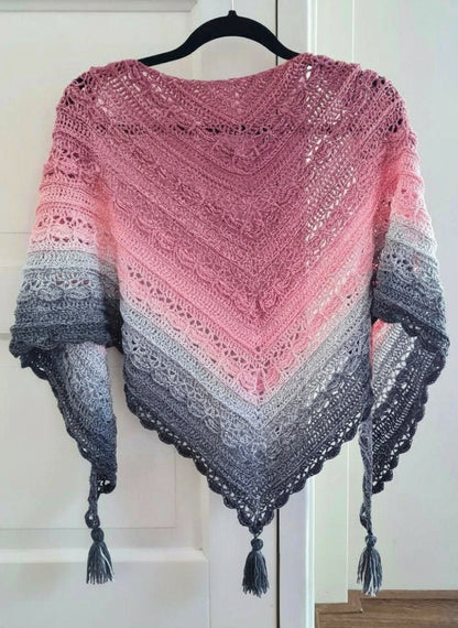 Top-Down Triangle Shawl Crochet Pattern