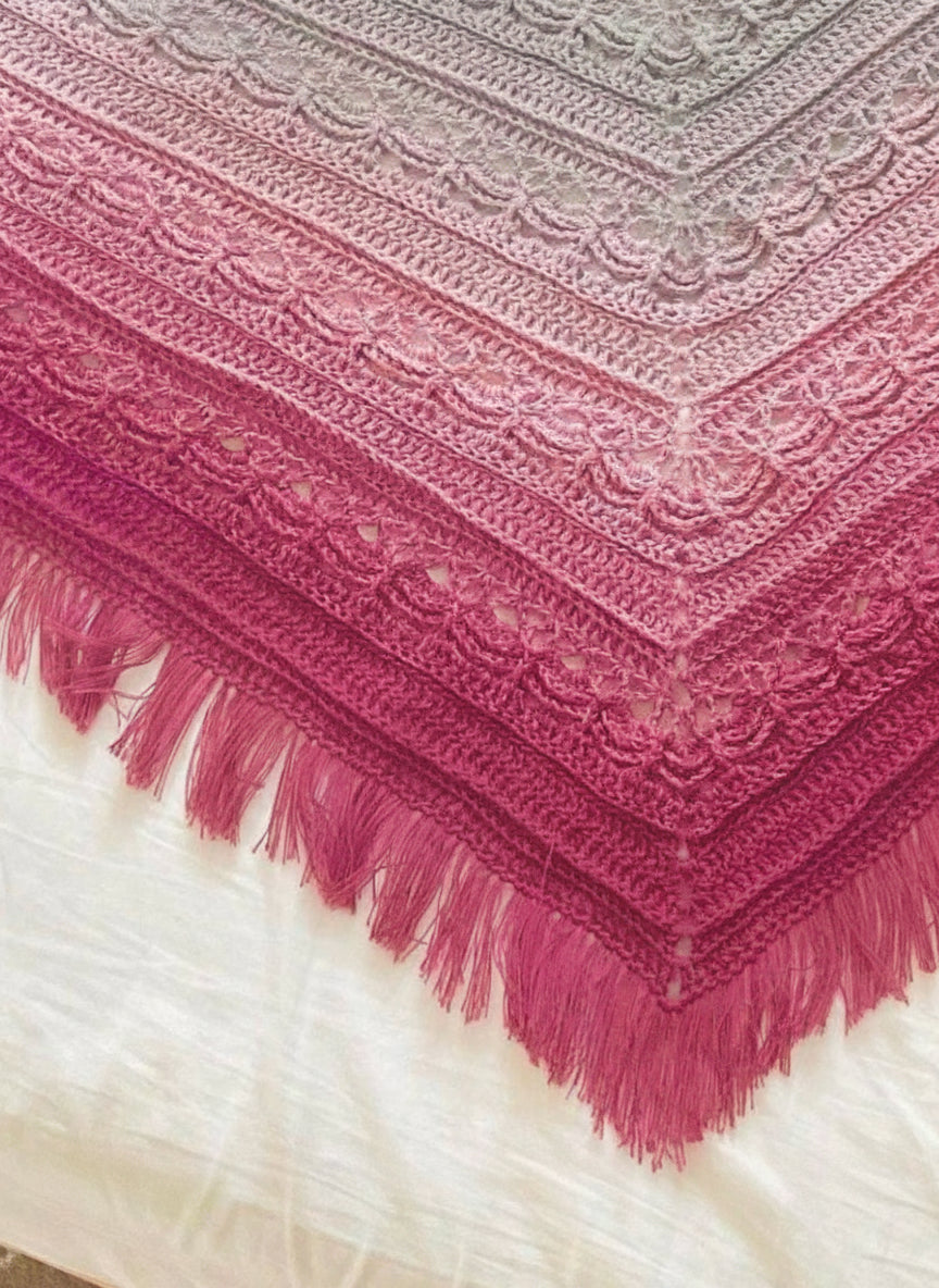 Top-Down Triangle Shawl Crochet Pattern
