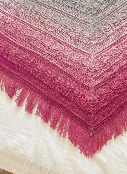 Top-Down Triangle Shawl Crochet Pattern