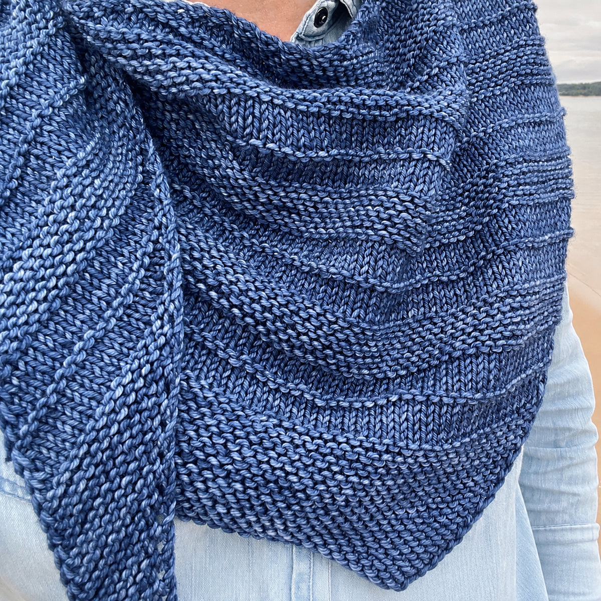 Easy to Knit Morning Walk Shawl Pattern