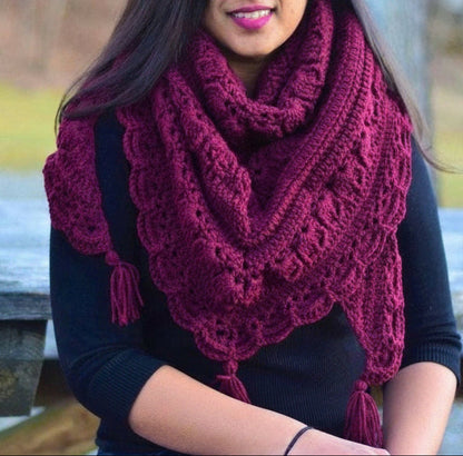 Top-Down Triangle Shawl Crochet Pattern