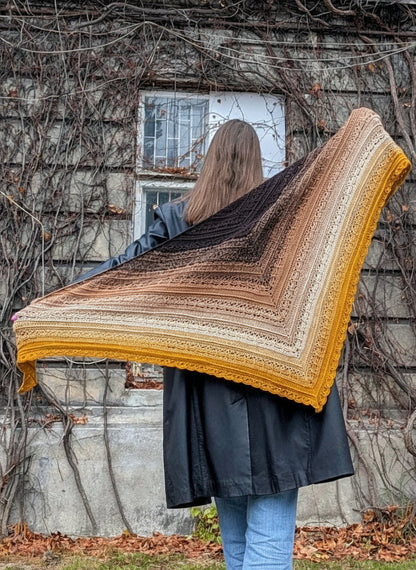 Top-Down Triangle Shawl Crochet Pattern