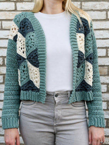 3D Cube Cardigan Crochet Pattern