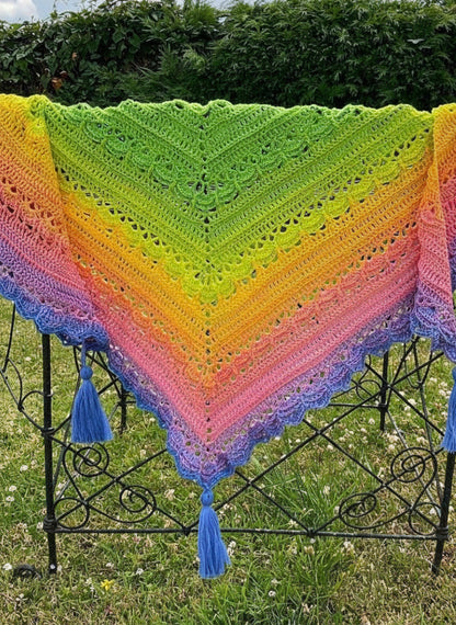 Top-Down Triangle Shawl Crochet Pattern