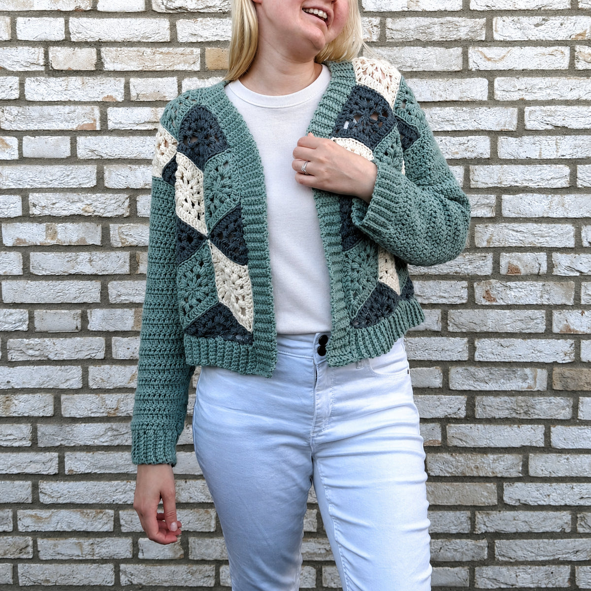 3D Cube Cardigan Crochet Pattern