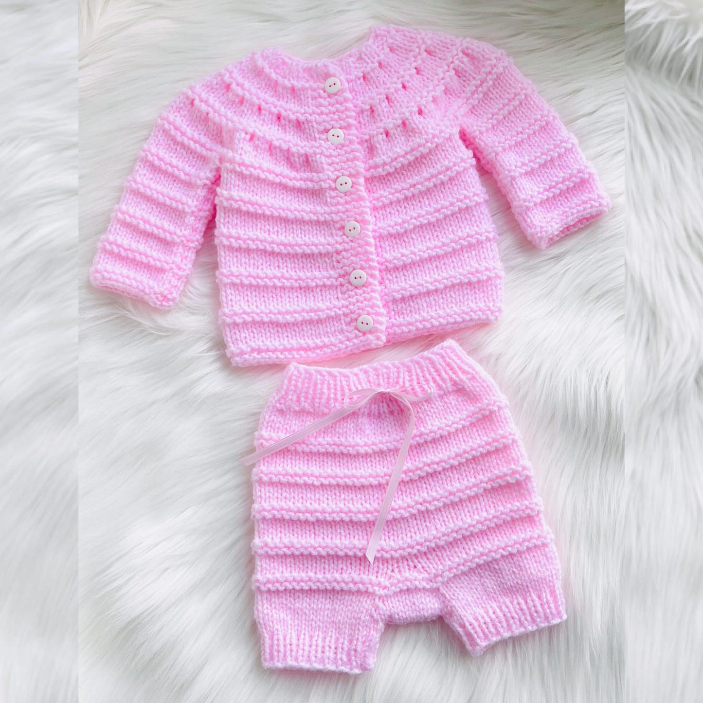 Easy Knit Baby Cardigan Sweater Knitting Pattern