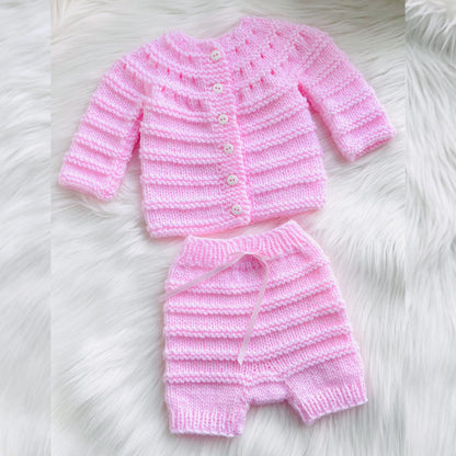 Easy Knit Baby Cardigan Sweater Knitting Pattern
