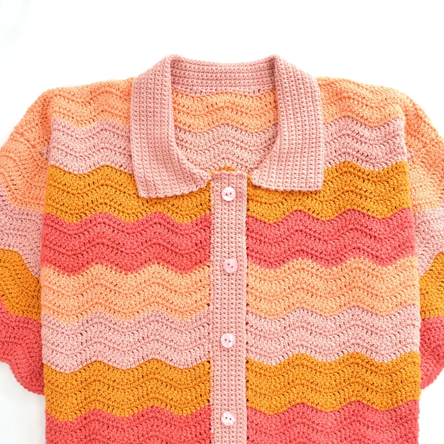 Crochet Collar Shirt Women Pattern