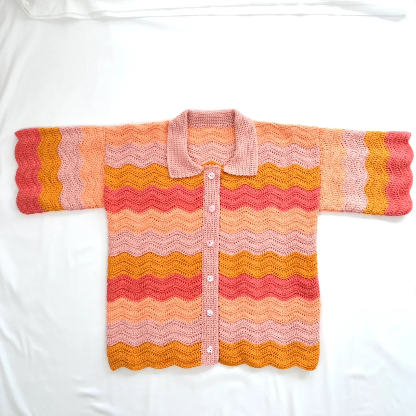 Crochet Collar Shirt Women Pattern