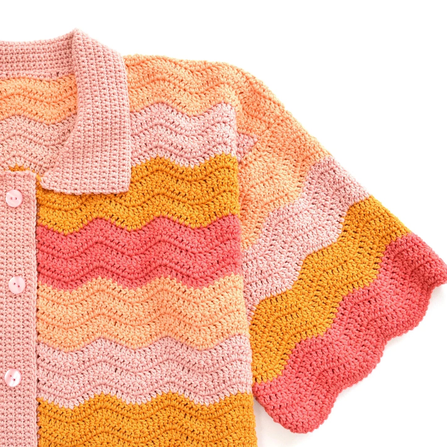 Crochet Collar Shirt Women Pattern