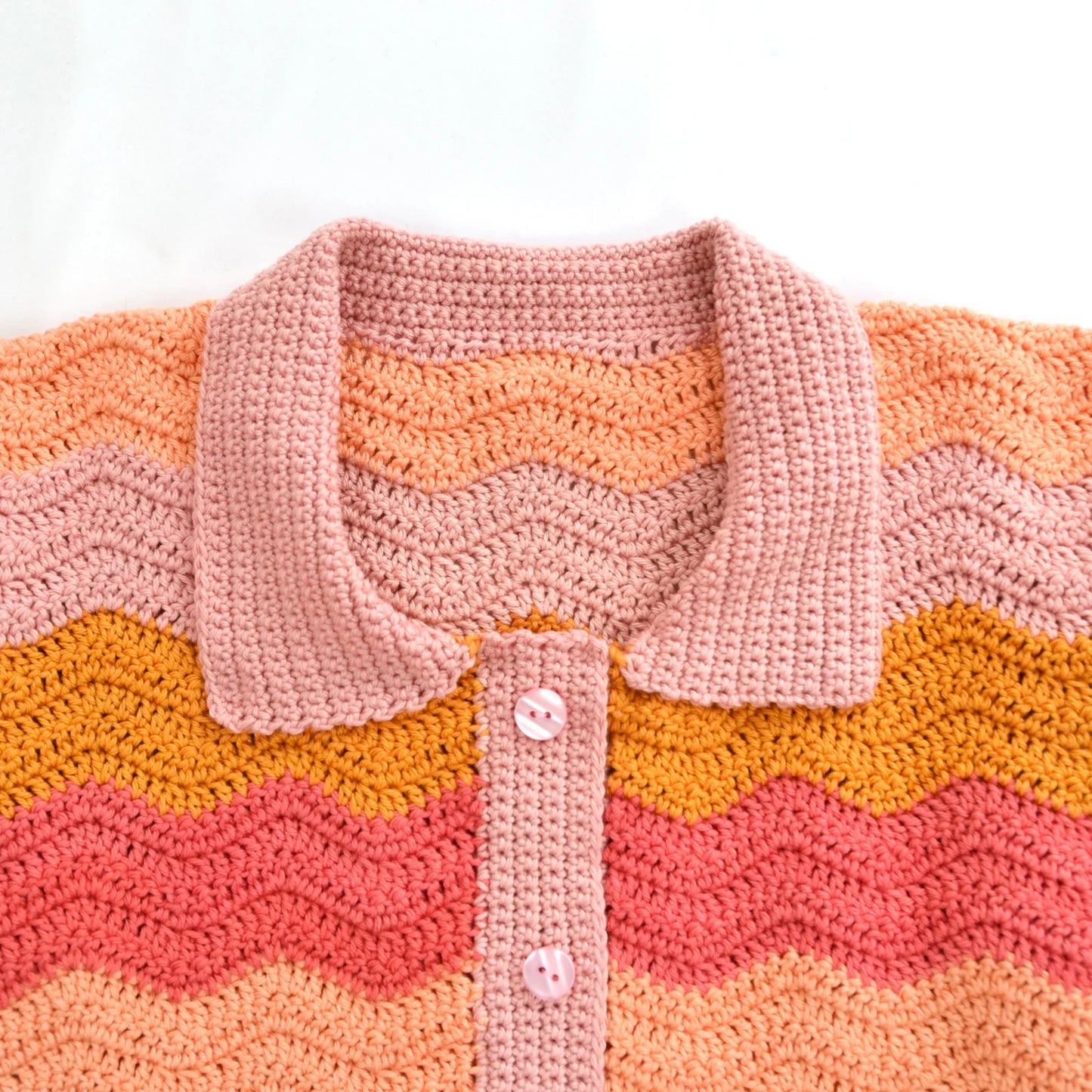 Crochet Collar Shirt Women Pattern