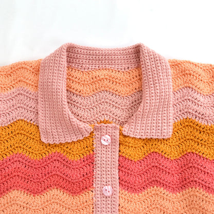 Crochet Collar Shirt Women Pattern