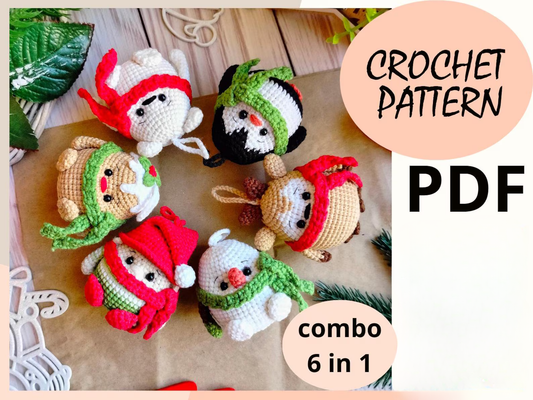 COMBO 6 in 1 Toys Crochet attern