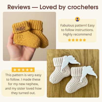 Knit Look Baby Socks Crochet Pattern