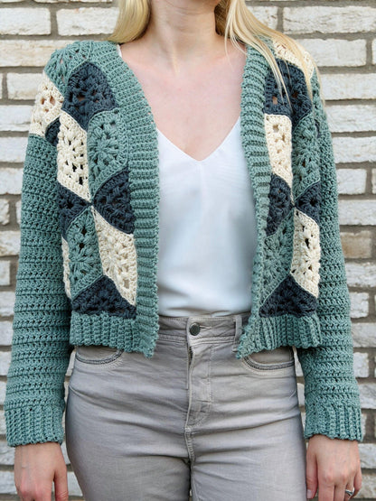 3D Cube Cardigan Crochet Pattern