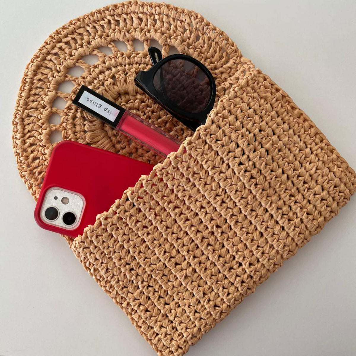 Boho Raffia Clutch Bag Crochet Pattern