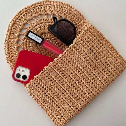 Boho Raffia Clutch Bag Crochet Pattern