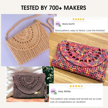 Boho Raffia Clutch Bag Crochet Pattern
