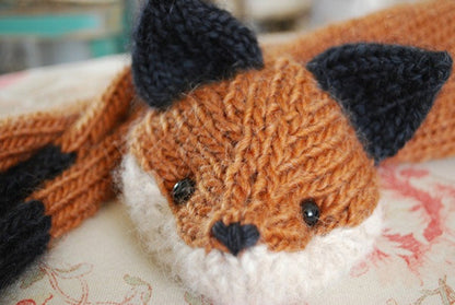 Whimsical Fox Scarf Knitting Pattern