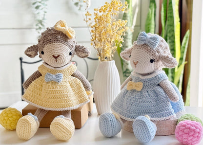 3-in-1 Lamb, Bear and Kitty Doll Crochet Pattern