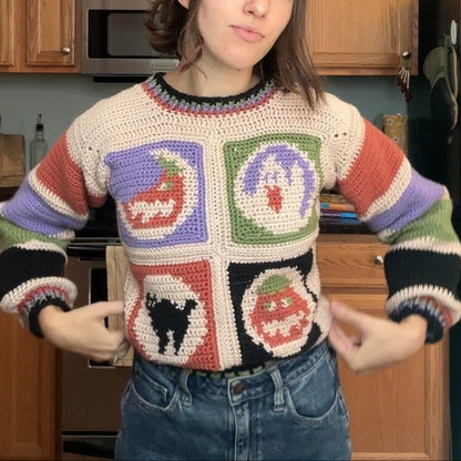 Halloween Sugar Cookie Sweater Crochet Pattern