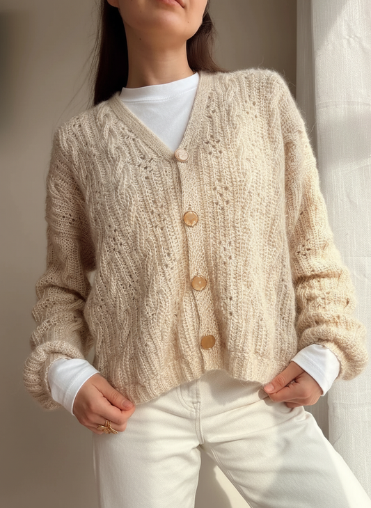 Garden Cable Cardigan Crochet Pattern