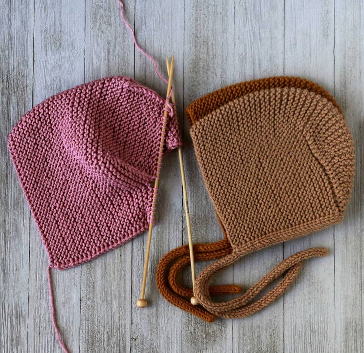 Easy  Baby Bonnet Knitting Pattern