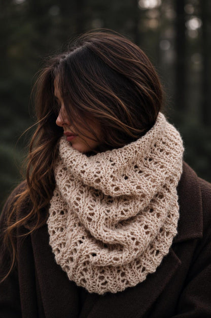 Lacy Cowl Scarf Knitting Pattern