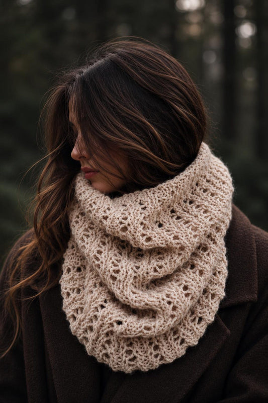 Lacy Cowl Scarf Knitting Pattern
