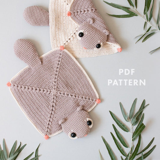 Flying Squirrel Hazel Snuggler Crochet Pattern