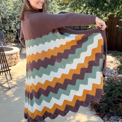 Bonfire Blanket Cardigan Crochet Pattern