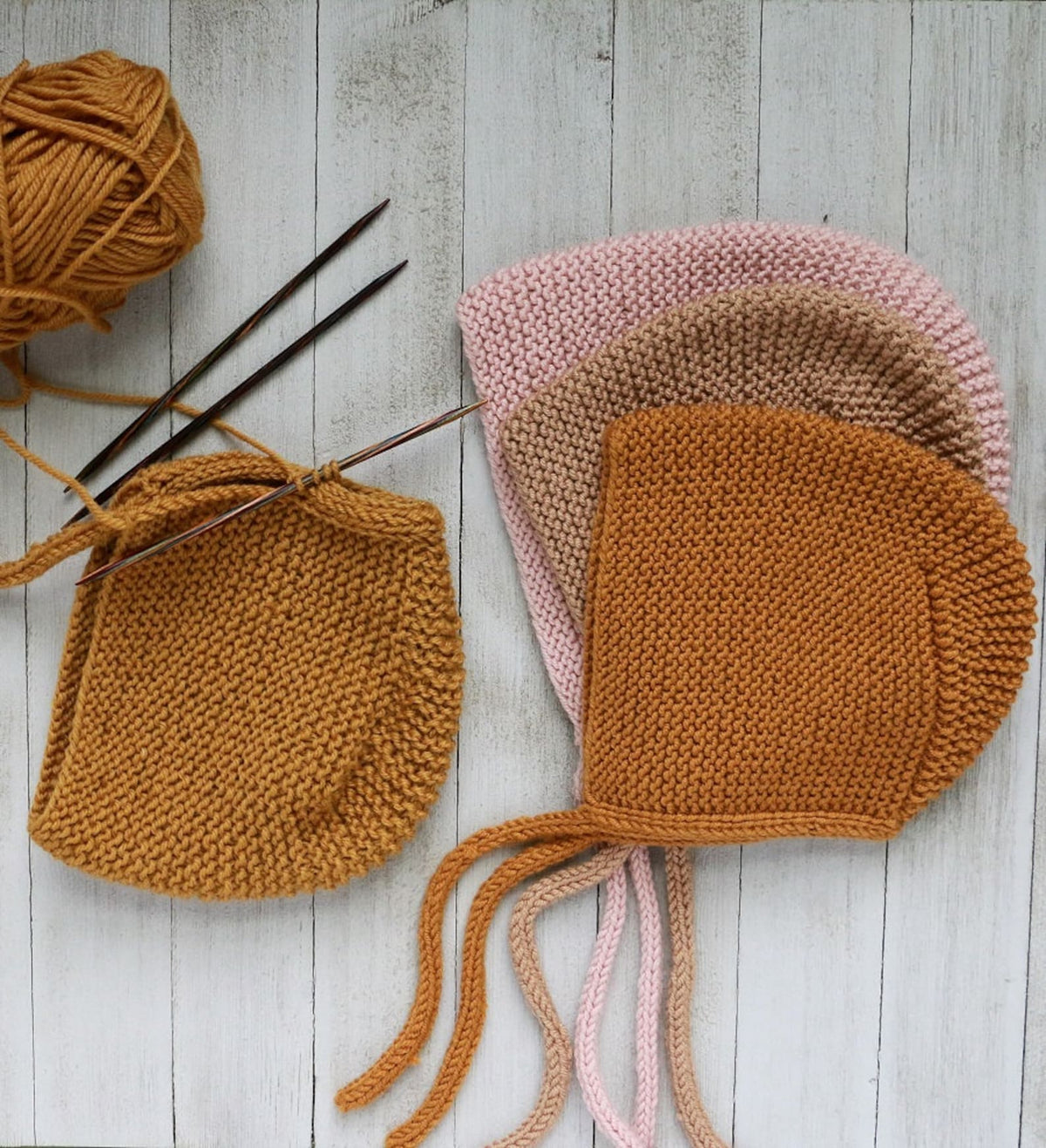 Easy  Baby Bonnet Knitting Pattern