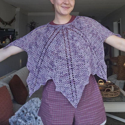 Maple Leaf Fall Poncho Crochet Pattern
