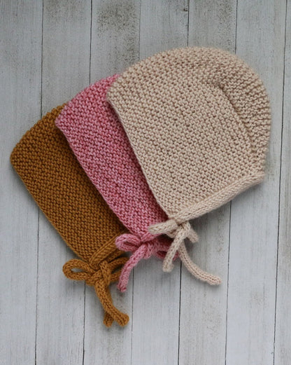 Easy  Baby Bonnet Knitting Pattern