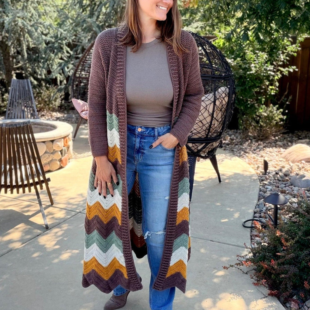 Bonfire Blanket Cardigan Crochet Pattern
