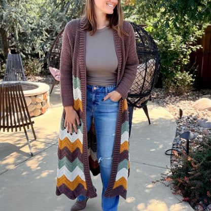 Bonfire Blanket Cardigan Crochet Pattern