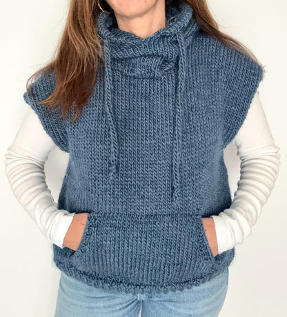 Streetwear Pocket Hoodie Knitting Pattern