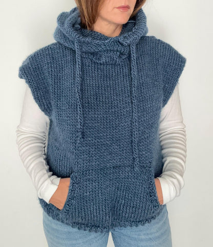 Streetwear Pocket Hoodie Knitting Pattern