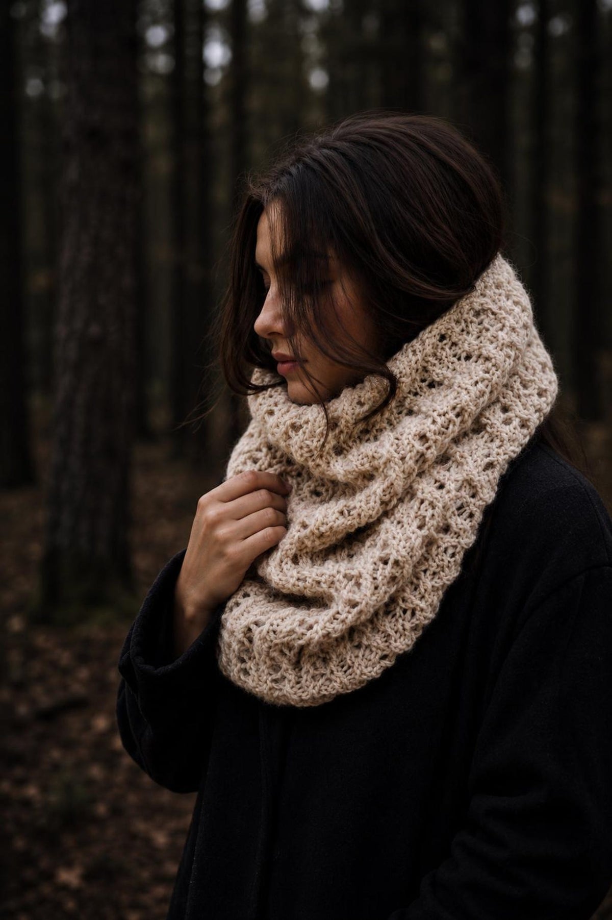 Lacy Cowl Scarf Knitting Pattern