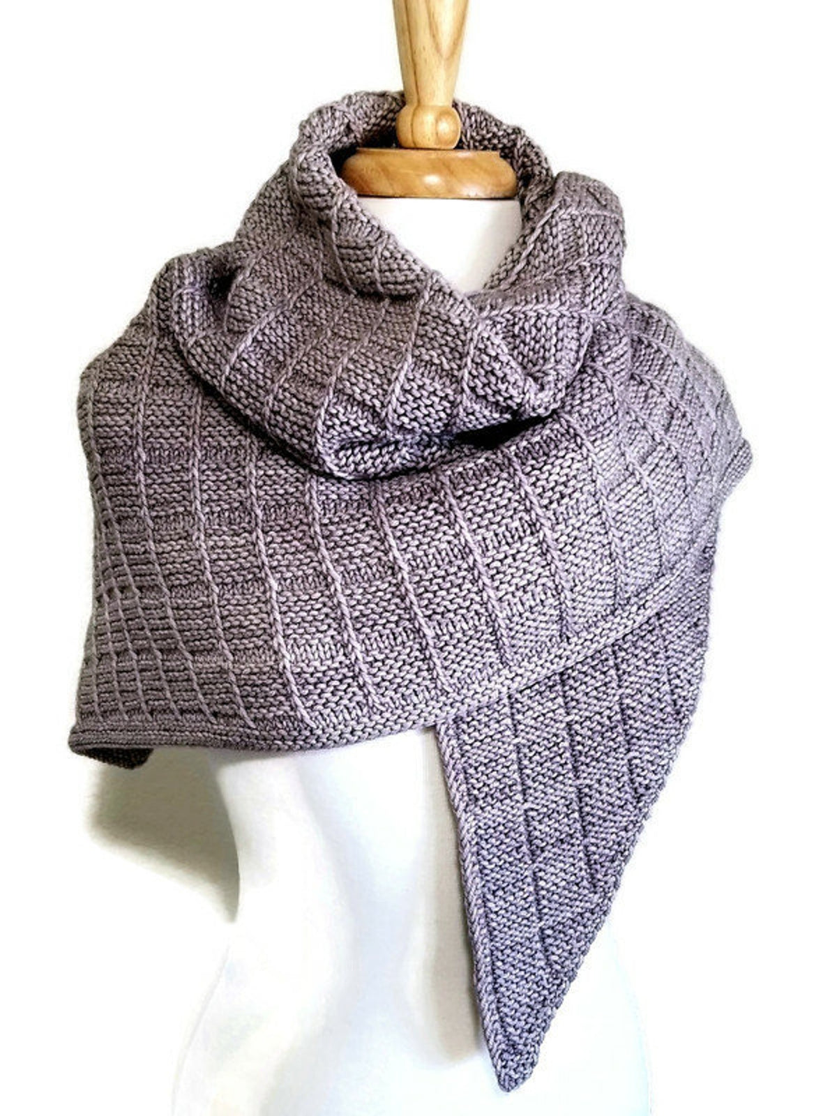Textured Wrap Shawl Knitting Pattern