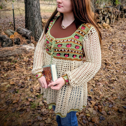 Cottage Apple Cardigan Crochet Pattern