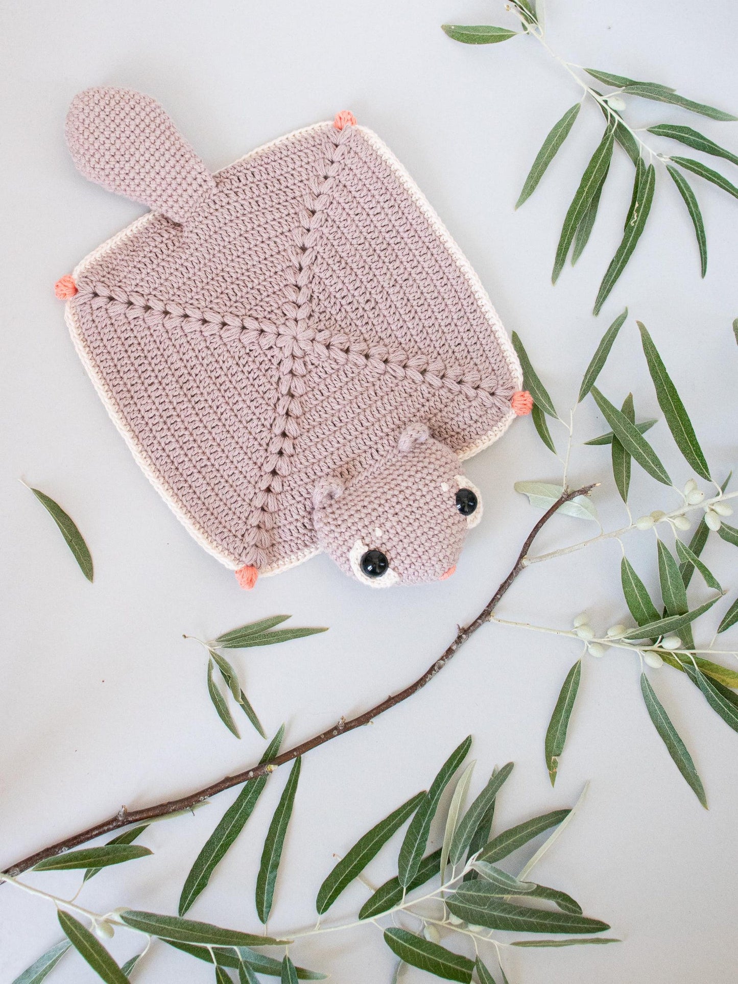 Flying Squirrel Hazel Snuggler Crochet Pattern