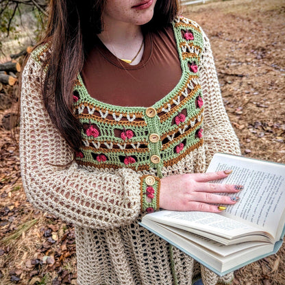 Cottage Apple Cardigan Crochet Pattern