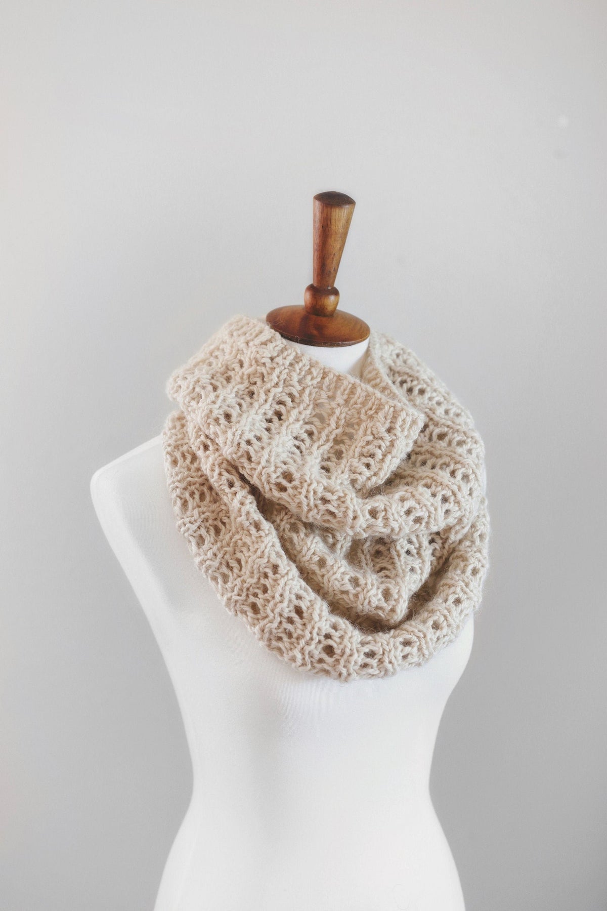 Lacy Cowl Scarf Knitting Pattern