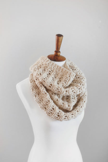 Lacy Cowl Scarf Knitting Pattern