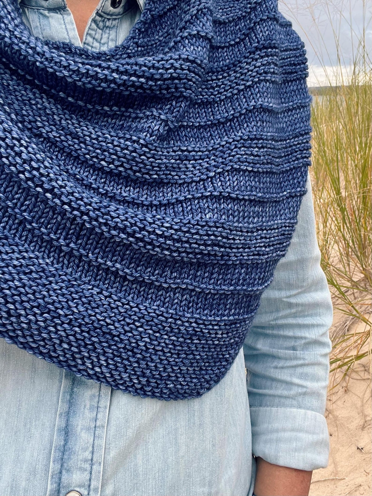 Easy to Knit Morning Walk Shawl Pattern